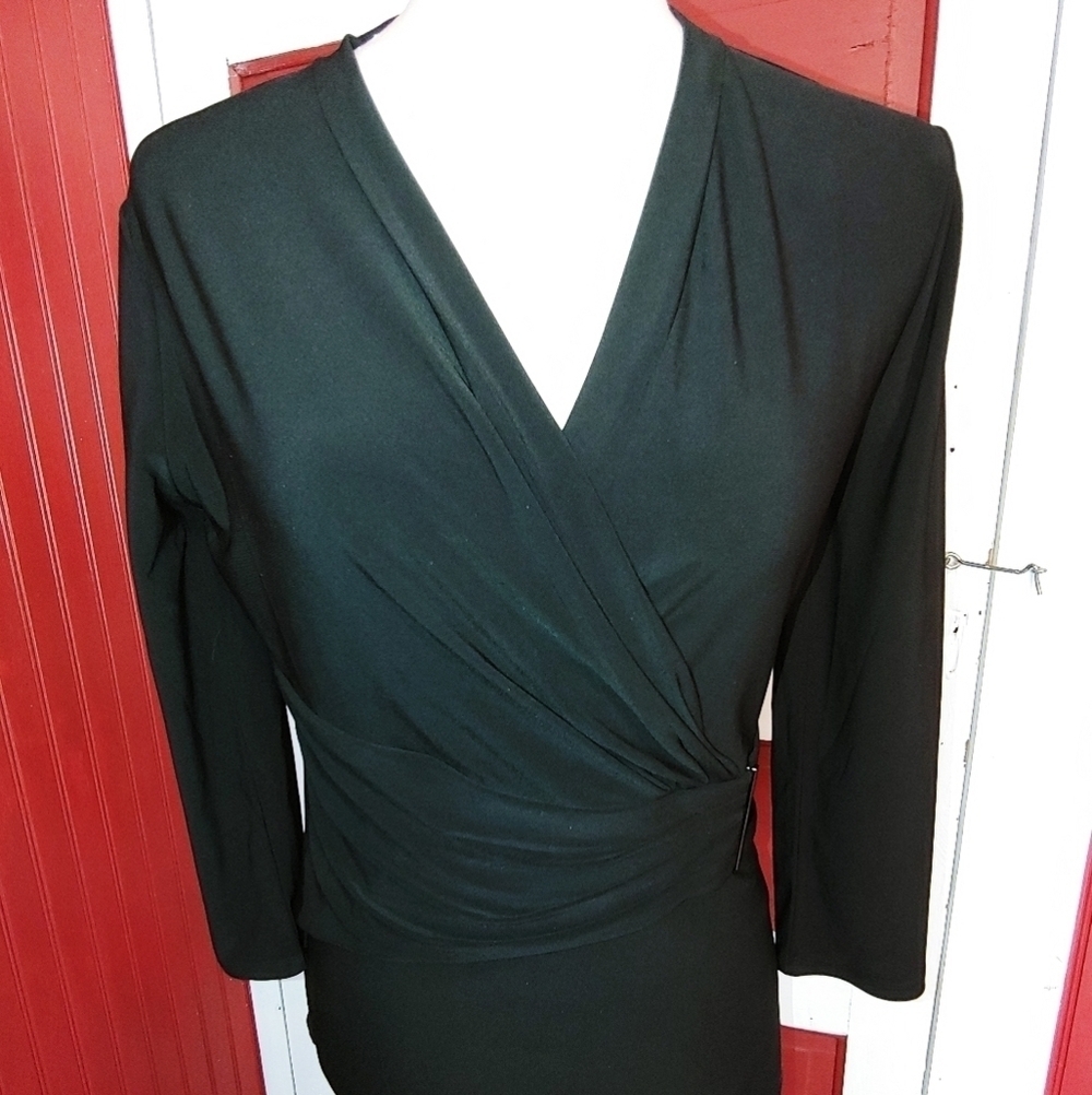 WHBM Black Dressy Blouse S